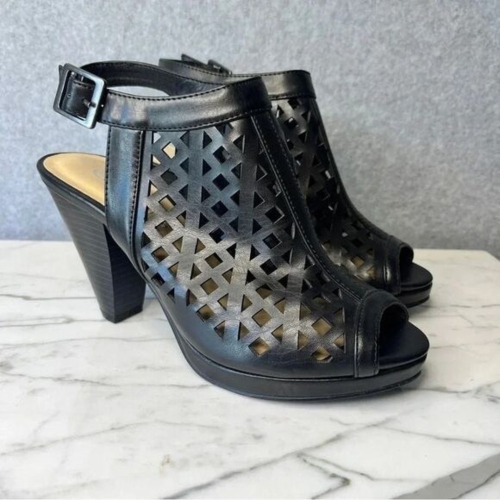 CL by Chinese Laundry Black Peep-Toe Heels